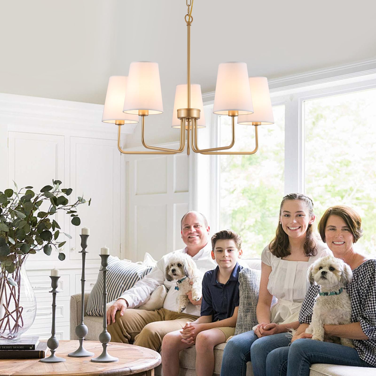 AMZASA warm ambient light fixture offers comfortable glow without glare.
