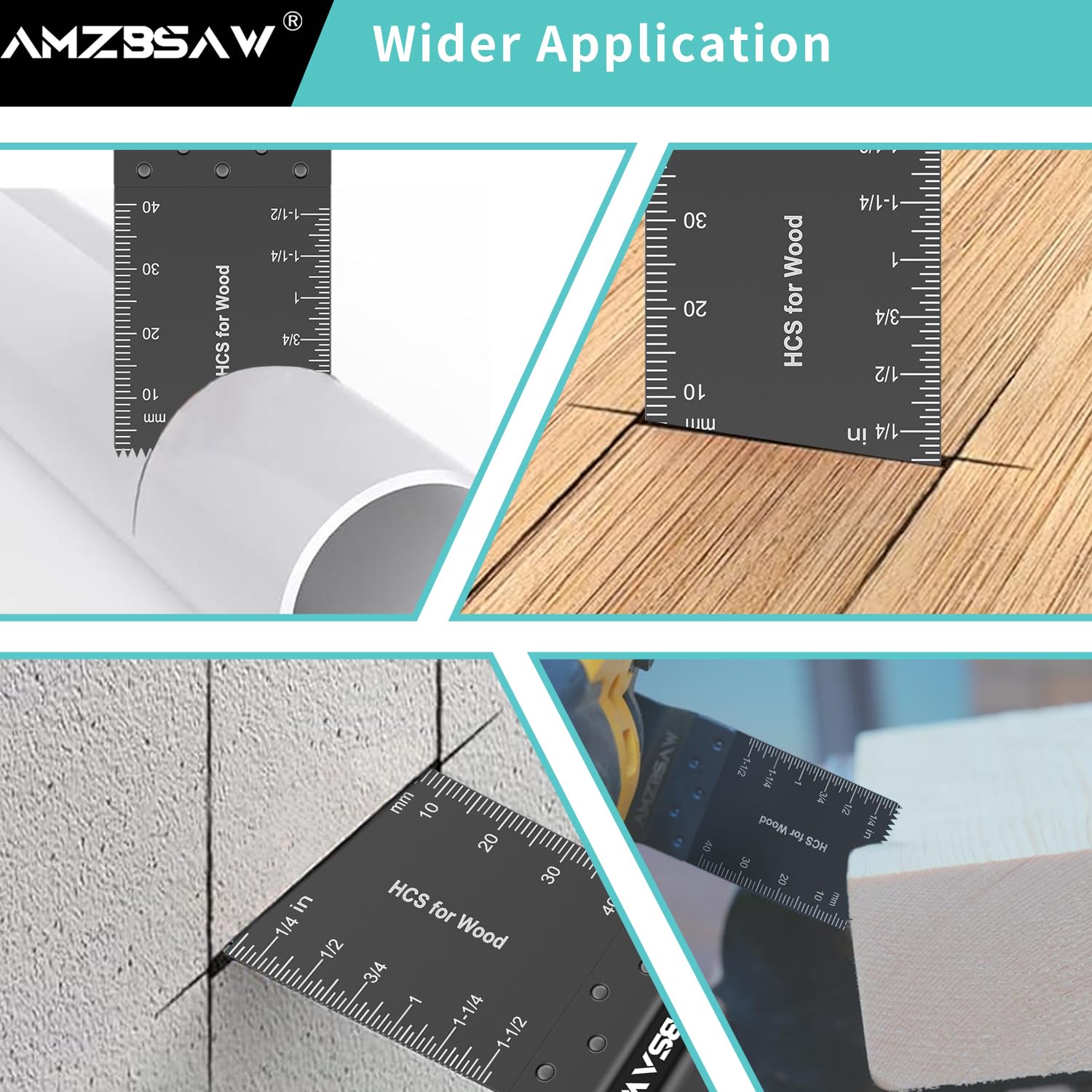 AMZBSAW blades fit about 98 percent of oscillating tools for easy use.