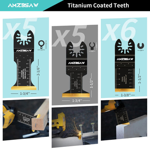 AMZBSAW 1-3/8 inch titanium blade for fast metal cutting