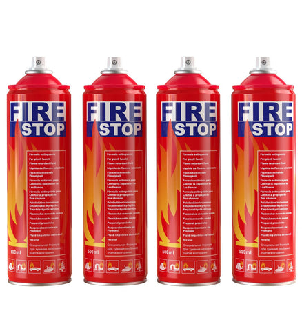 AmzBoom fire extinguisher 4-pack with mount brackets for quick home protection.