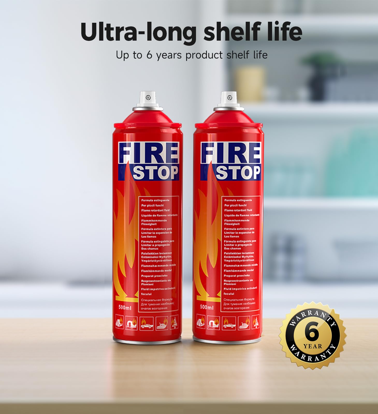 AmzBoom 8-in-1 fire suppression action for various fires