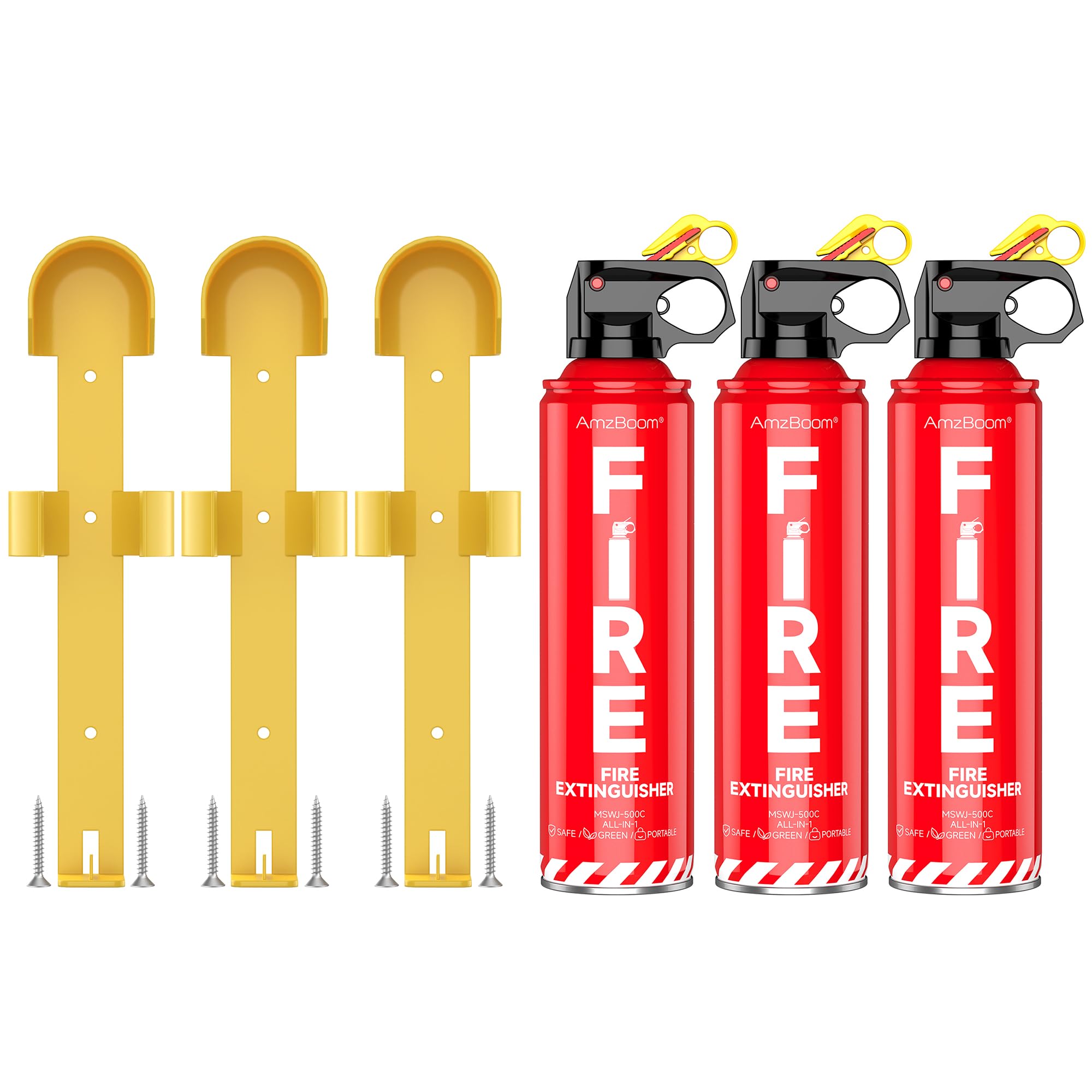 AmzBoom water-based fire extinguisher for kitchen use with quick one-hand spray
