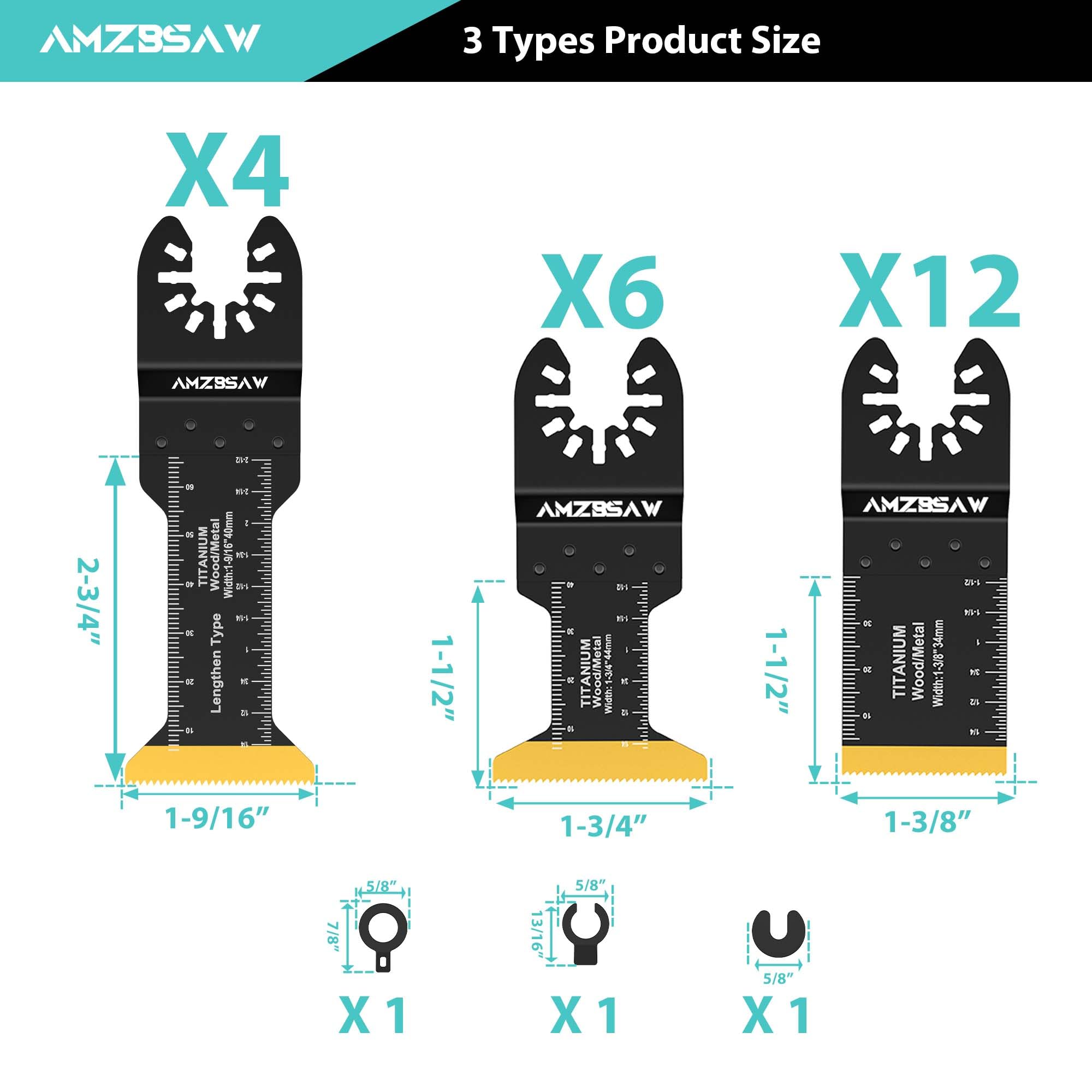 AMZBSAW extra long 1-9/16 inch blade for deep cuts.