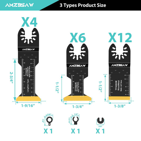 AMZBSAW extra long 1-9/16 inch blade for deep cuts.