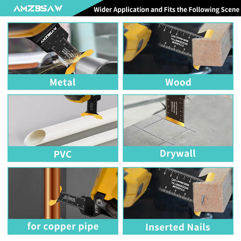 AMZBSAW universal adapters enable broad compatibility with oscillating tools.