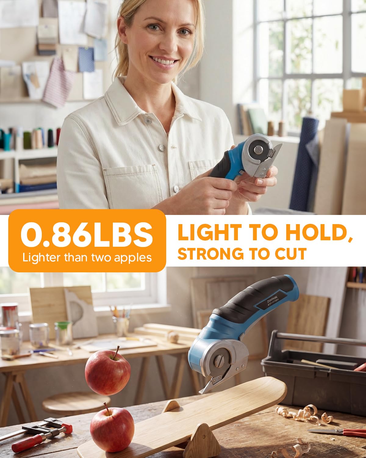 AMZBUY rechargeable cutter with USB cable for convenient charging on the go