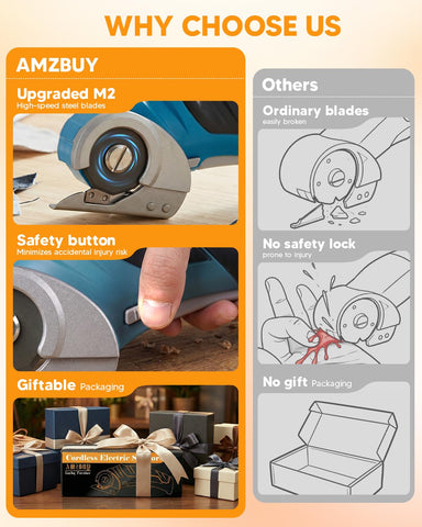AMZBUY safety lock design reduces accidental starts during handling