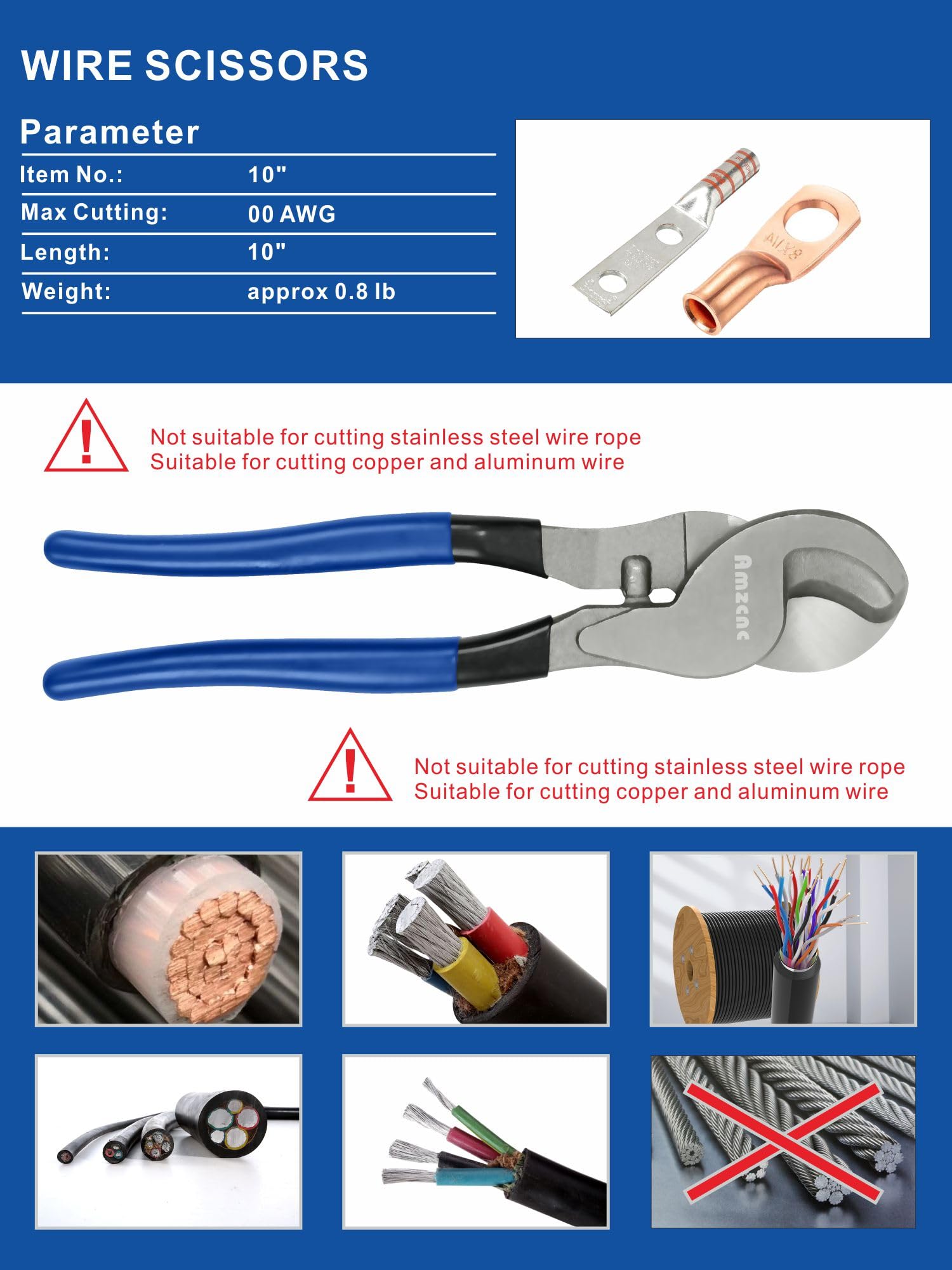 AMZCNC crimping tool rotatable head enables tight-space work