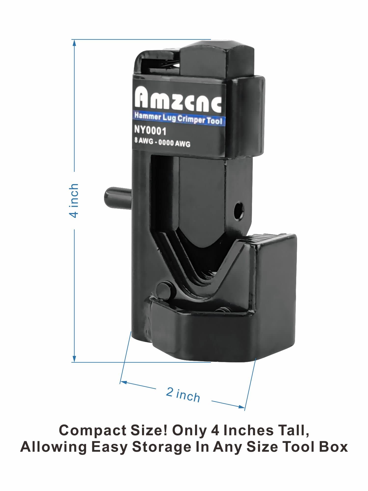 AMZCNC hammer lug crimper tool-steel-construction built for durable, long-term shop use.