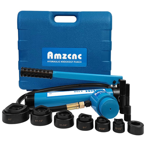 AMZCNC hydraulic knockout set compatible with GREENLEE and other punch tooling