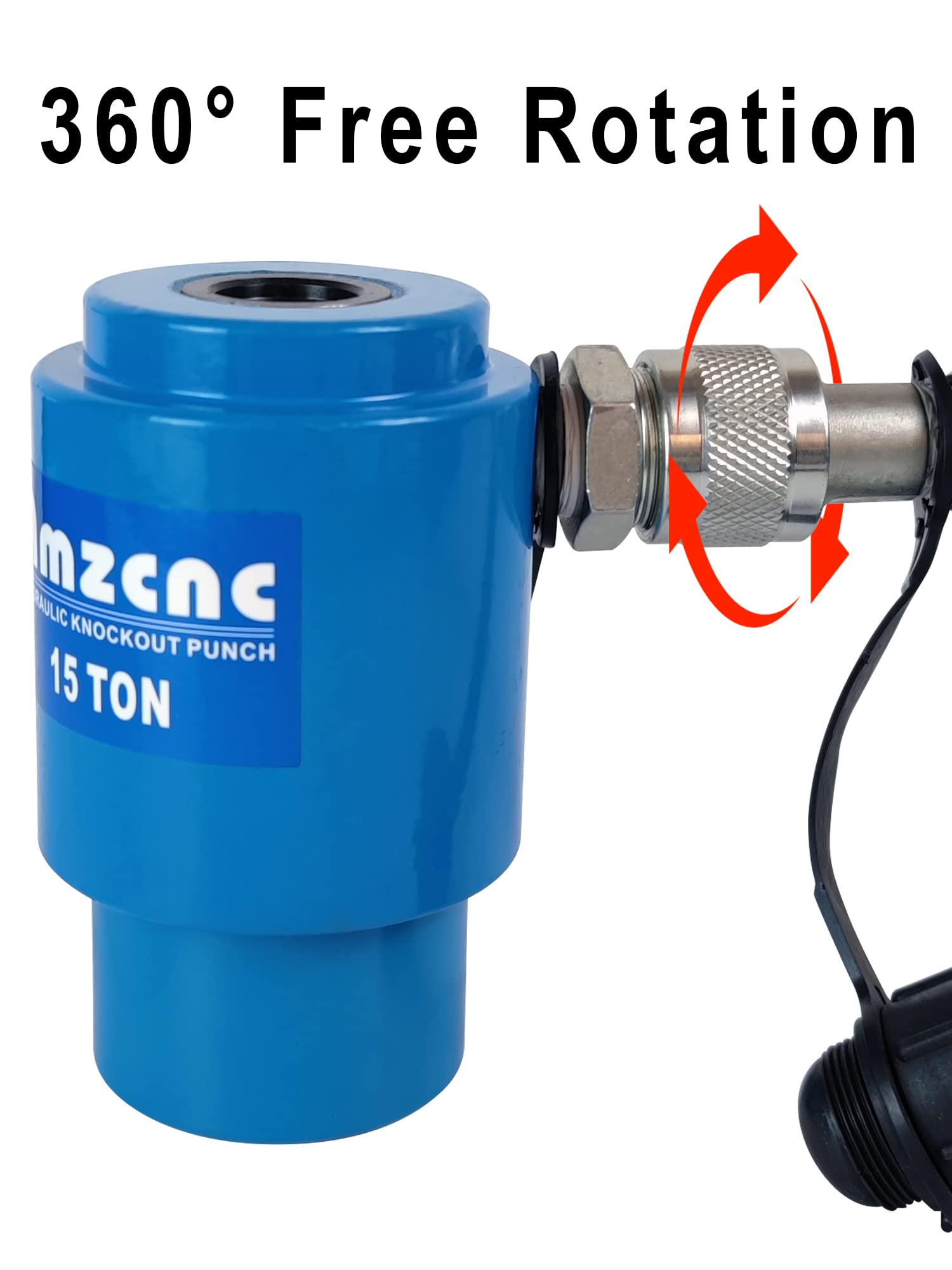 AMZCNC knockout punch creates clean, uniform holes using drill bit and driving bolt.