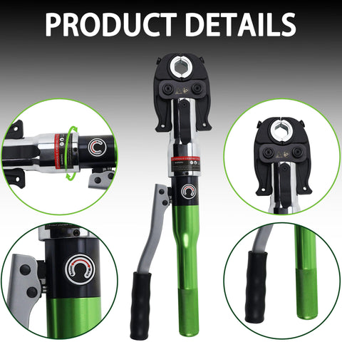 AMZCNC pipe press tool hydraulic cylinder close-up highlights durable power