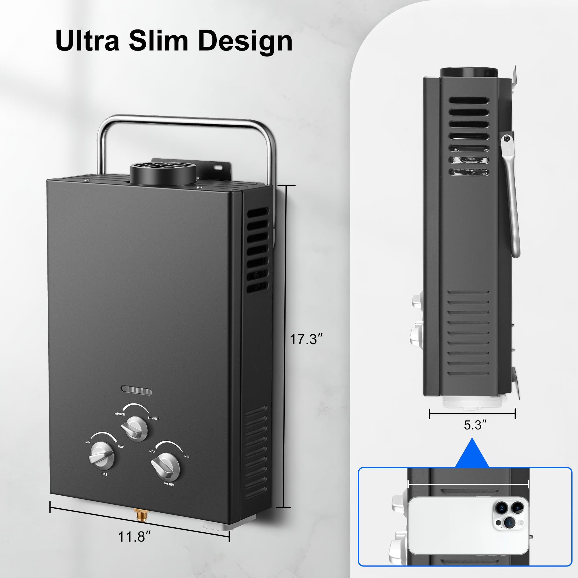 Amzgachfktch 40,000 BTU on-demand flow delivers 1.58 GPM when needed.