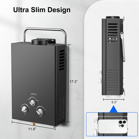 Amzgachfktch 40,000 BTU on-demand flow delivers 1.58 GPM when needed.