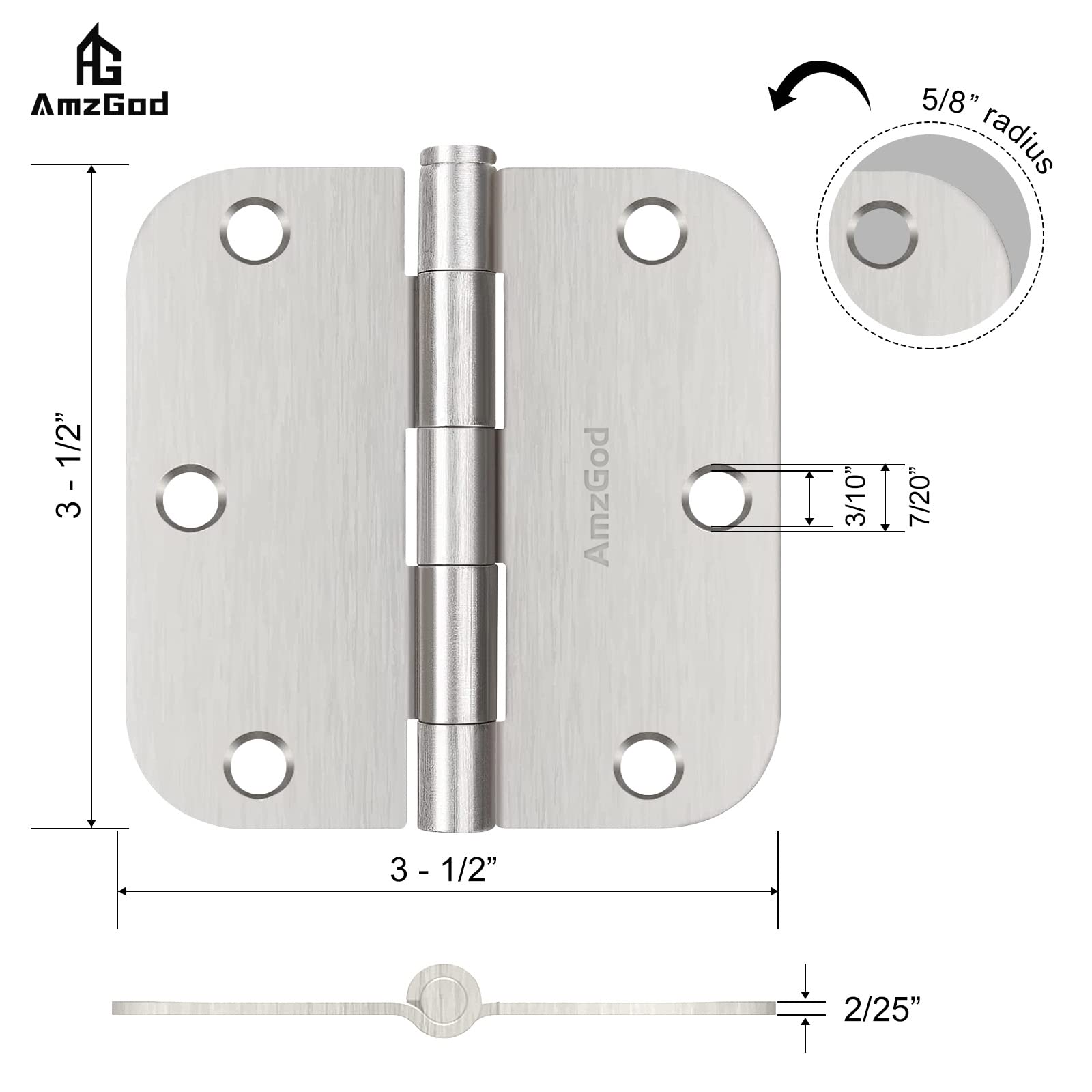 AmzGod hinge screws with extra-long 1-inch length for sturdy anchoring.