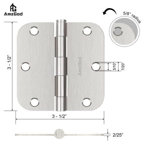 AmzGod hinge screws with extra-long 1-inch length for sturdy anchoring.