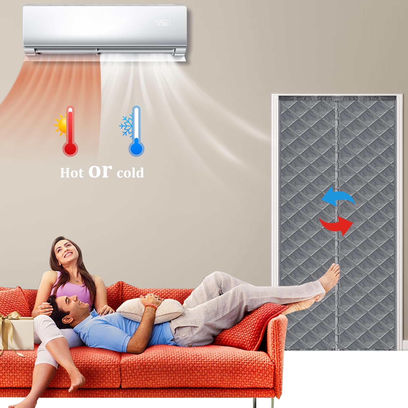 Amzjjle gray-36x80-fit blends with any interior.