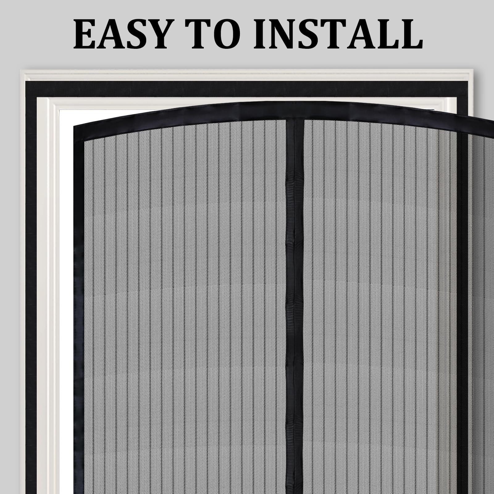 Amzjjle magnetic screen door reinforced edges for durability