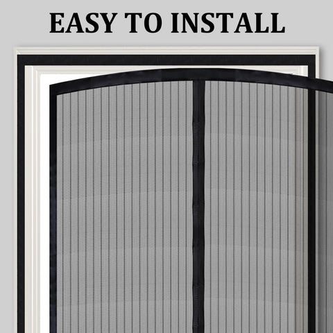Amzjjle magnetic screen door reinforced edges for durability