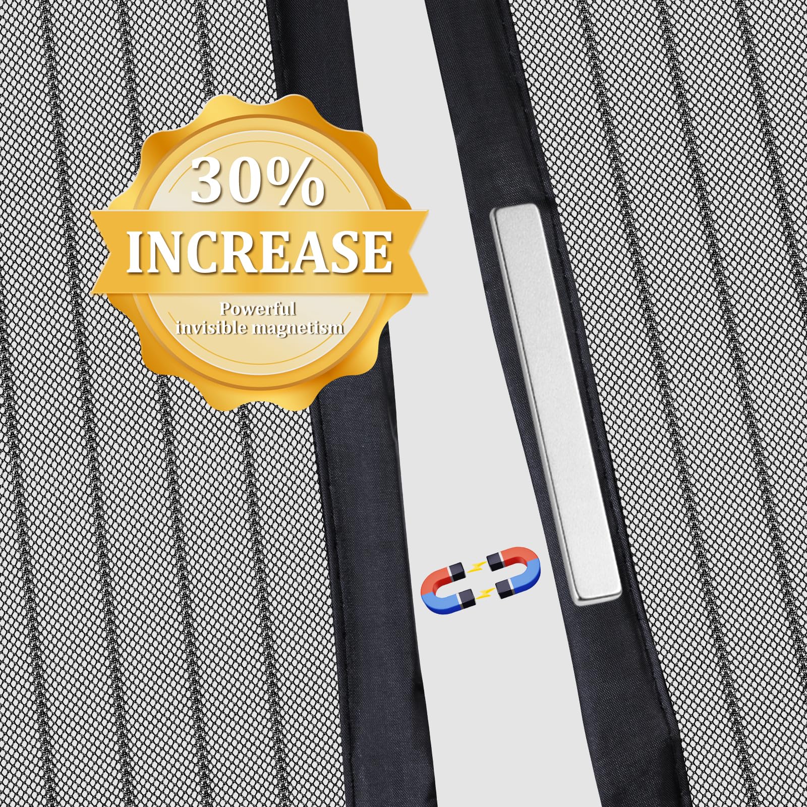Amzjjle screen door with velcro keep-open strap in use