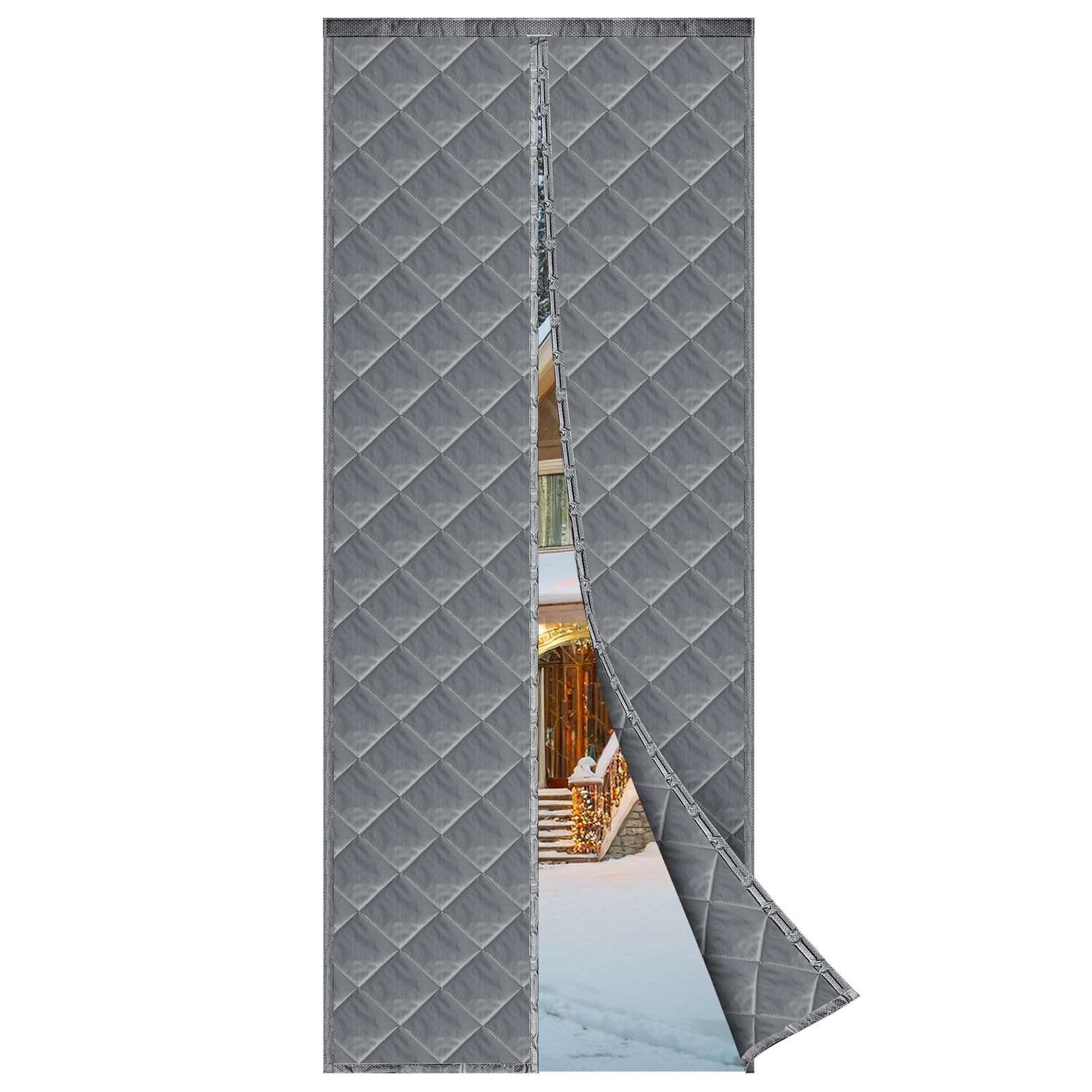 Amzjjle thick cotton fill provides reliable insulation without permanent installation.