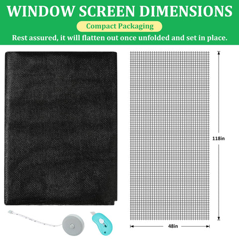 Amzjjle window-screen repair kit ruler helps accurate alignment during installs.