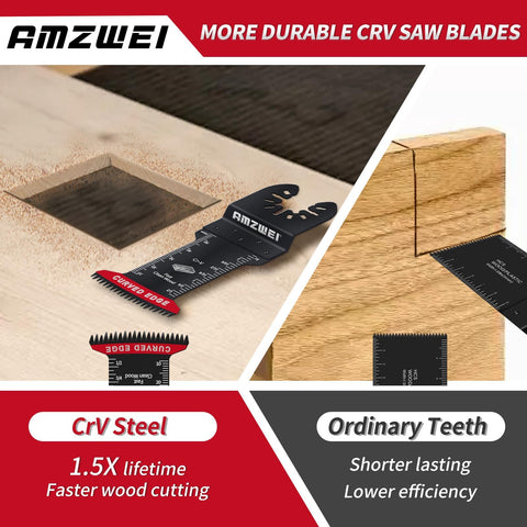 AMZWEI 44mm wide blades for broader, smoother cuts.