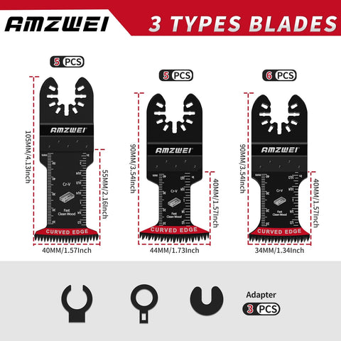 AMZWEI CRV durable blades for tough jobs.