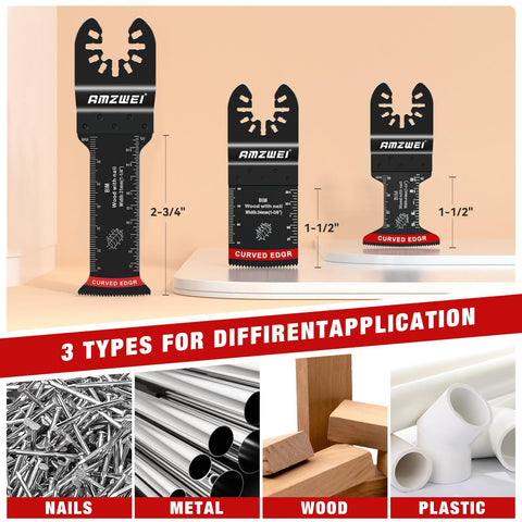 AMZWEI curved edge blade detail demonstrates stability for precise starts.