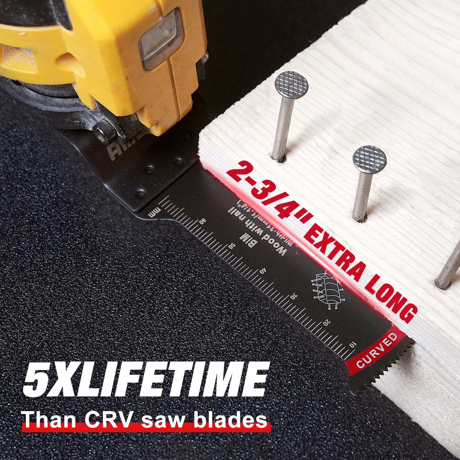 AMZWEI curved-edge blade stabilizes starts for precise cuts
