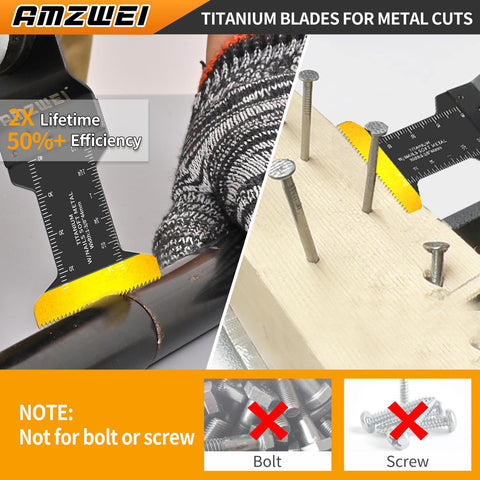 AMZWEI curved-edge blades optimize cutting angles and reduce vibration.