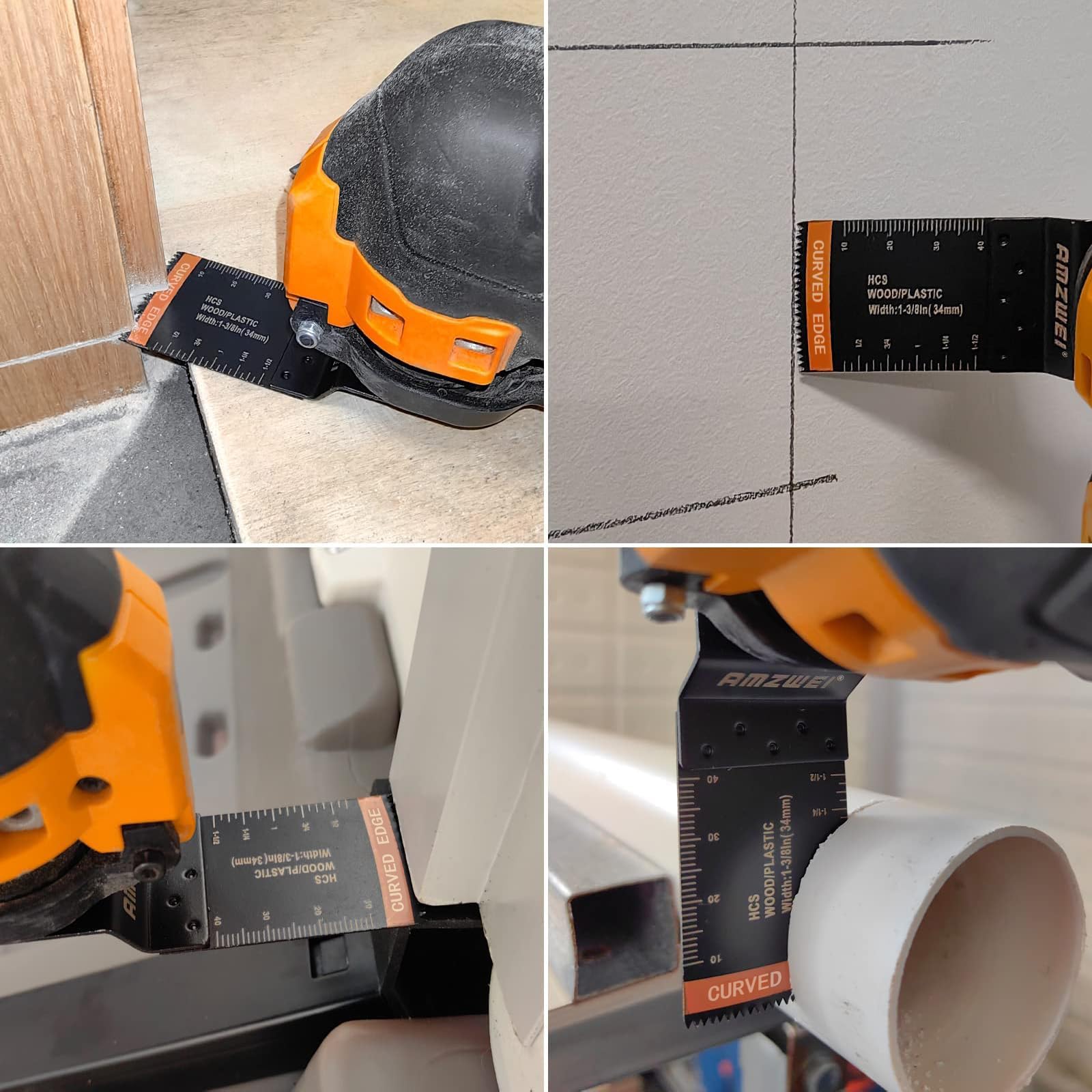 AMZWEI blades cut wood, drywall, and plastic for home projects