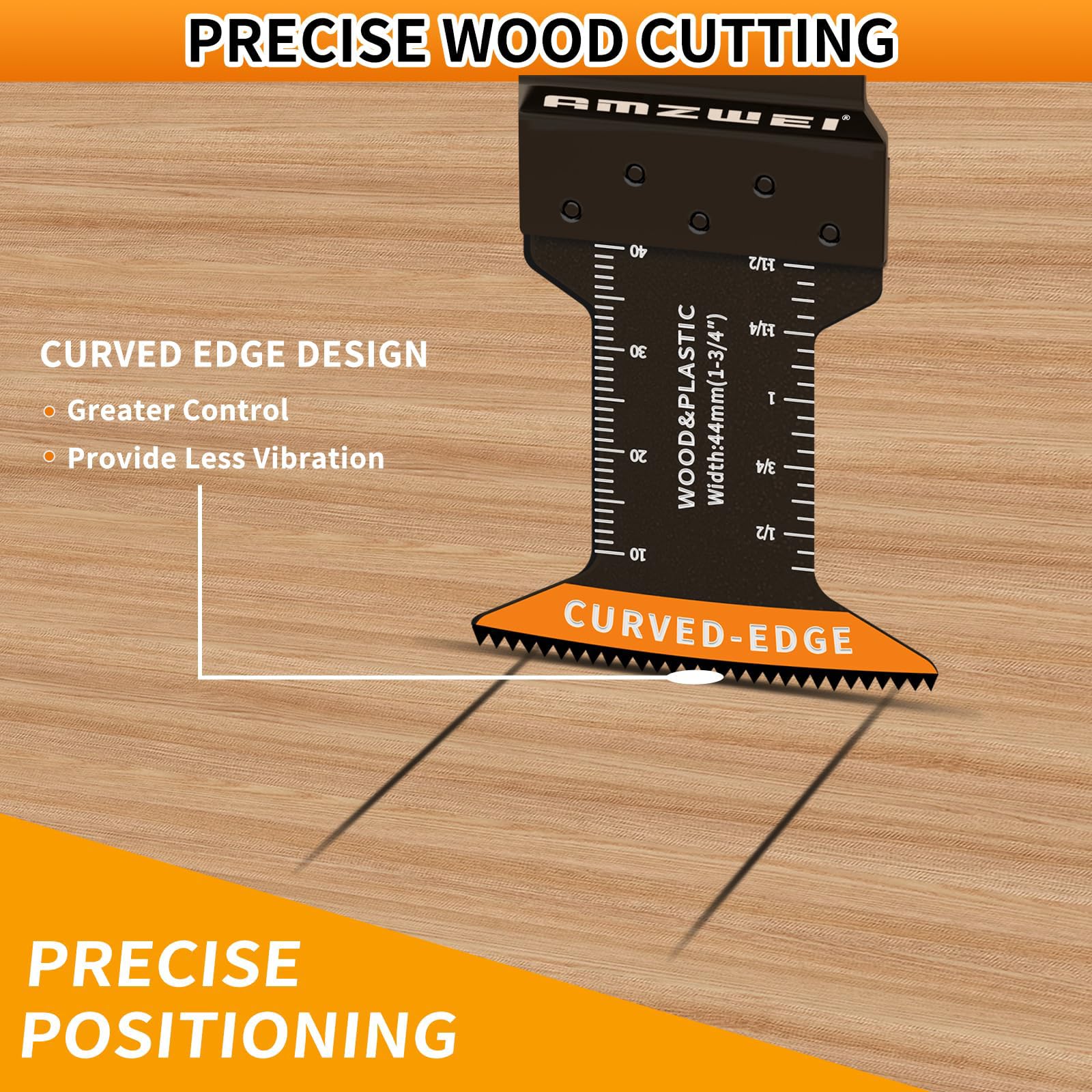 AMZWEI high-carbon steel blades offer durable, long-lasting performance.