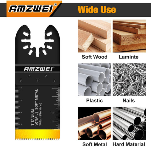 AMZWEI soft-metal titanium blades deliver clean soft metal cuts.