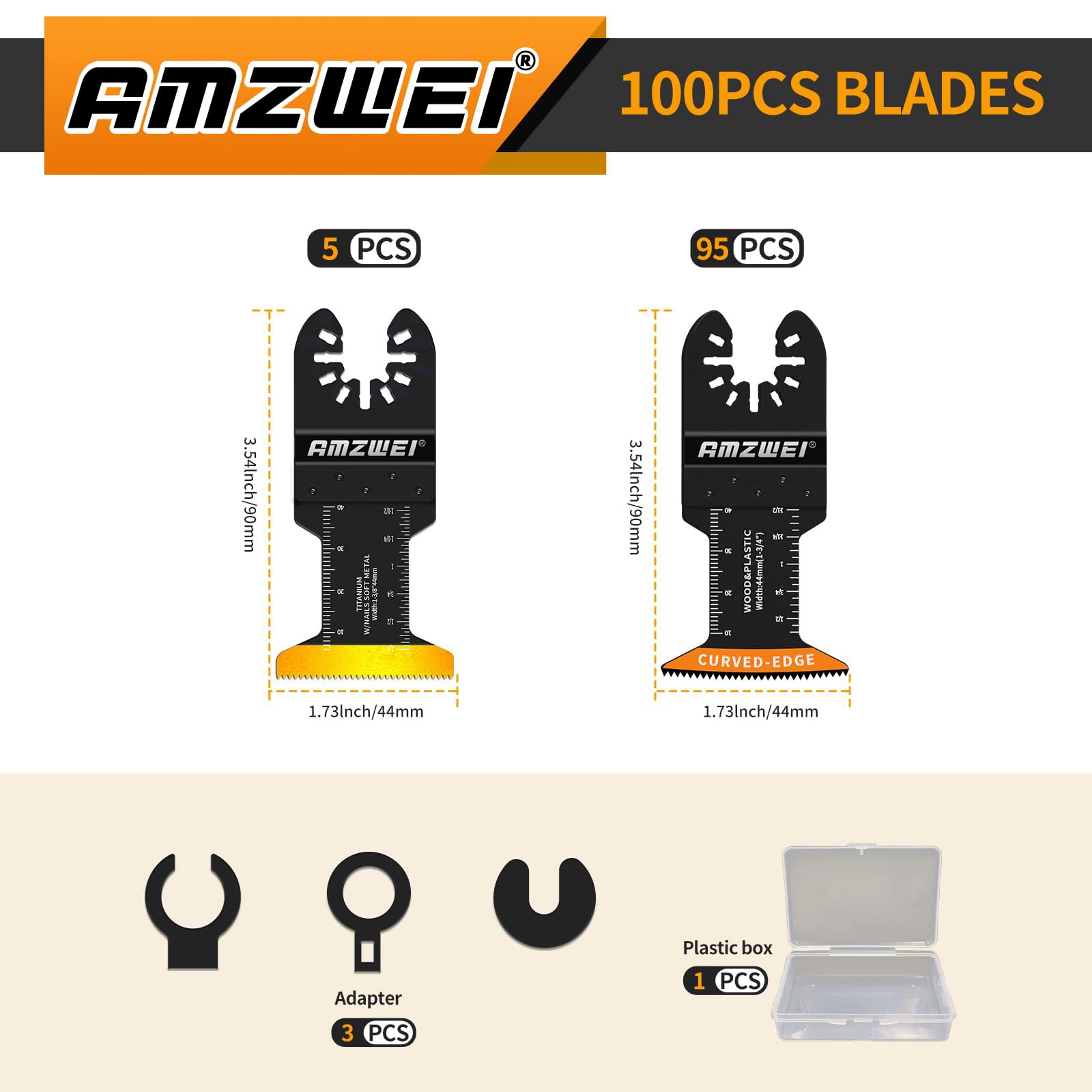 AMZWEI titanium blade for precise metal cutting and nails.