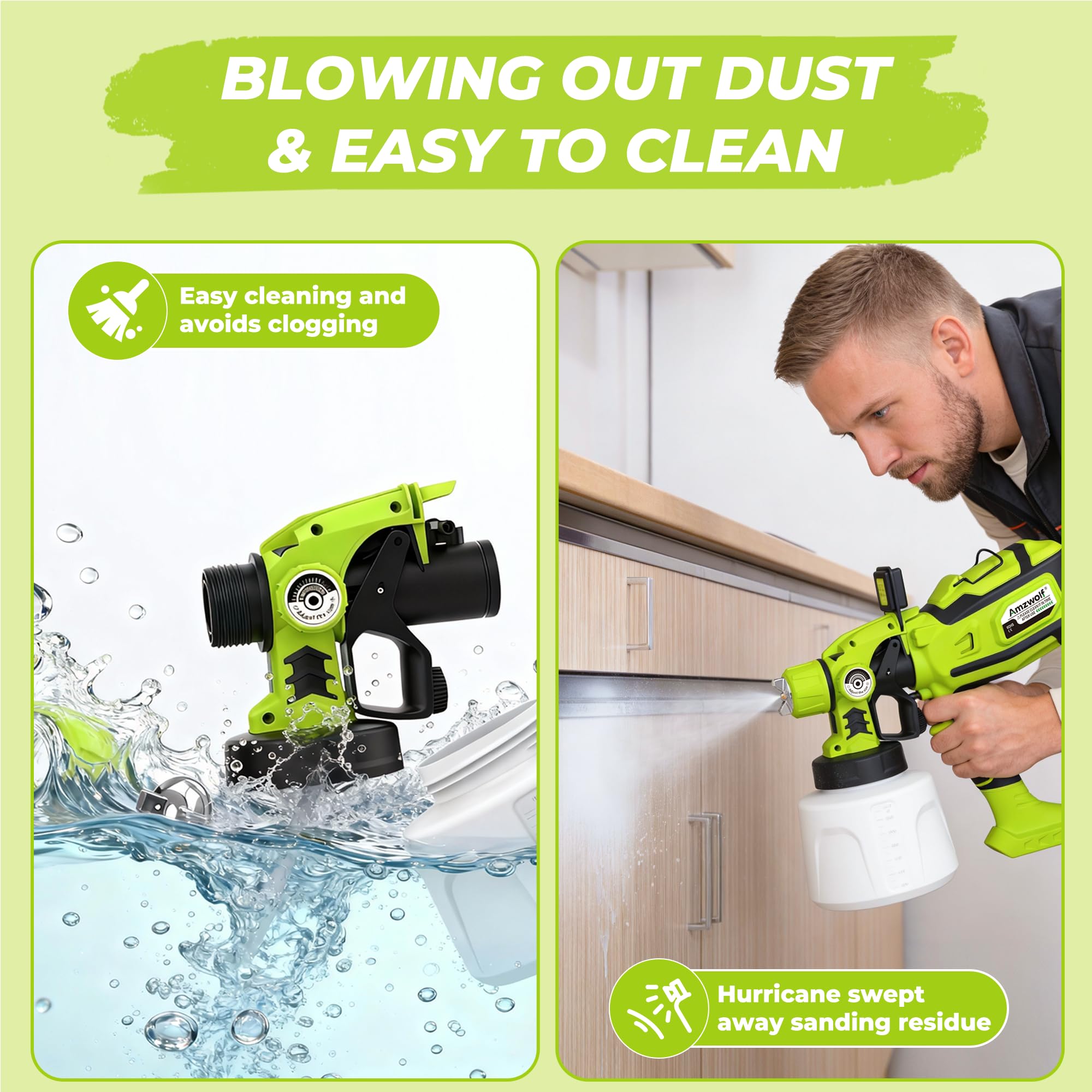 Amzwolf includes cleaning brush and needle for maintenance