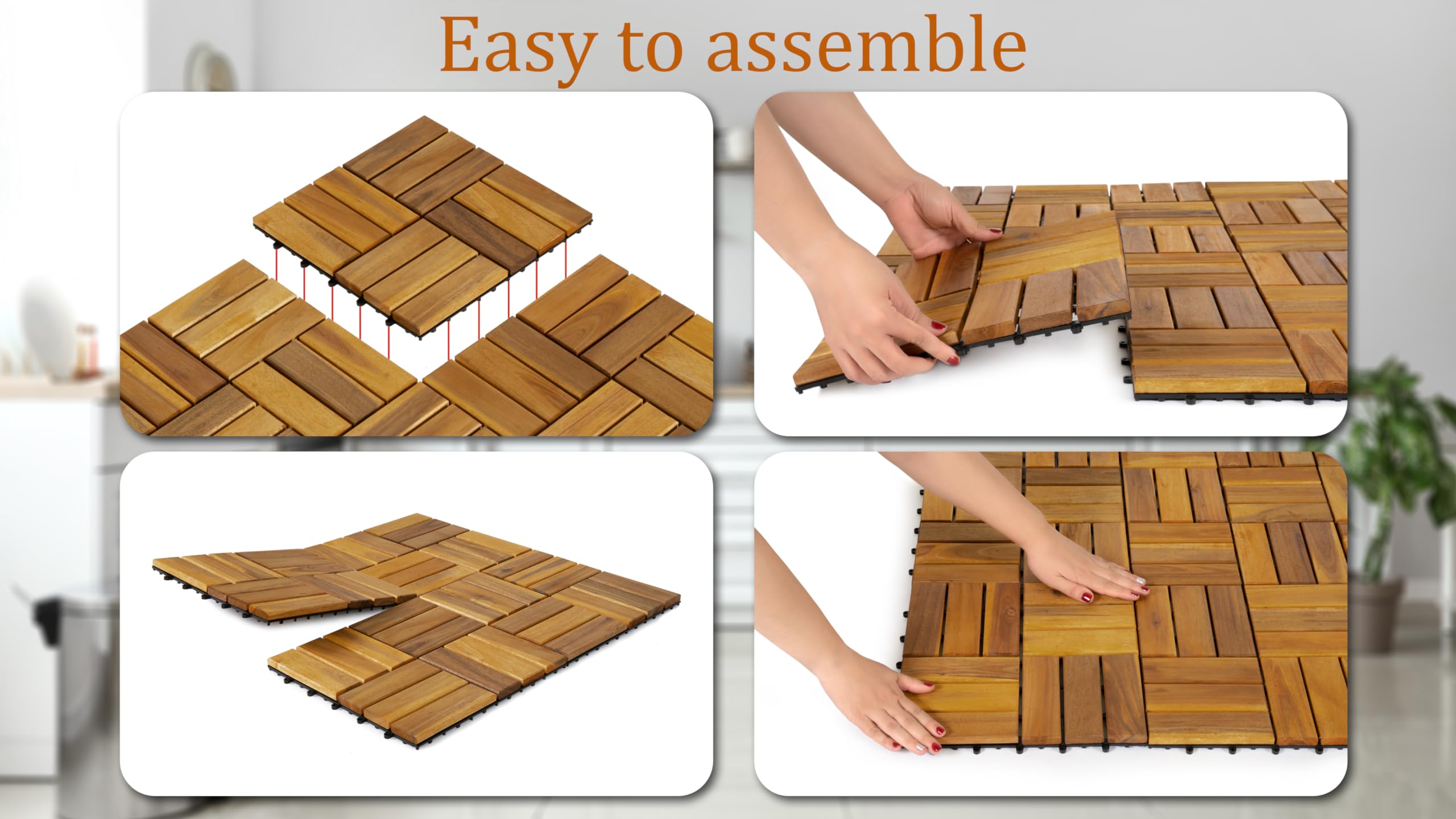 AN68 outdoor patio-balcony tiles provide slip resistance and drainage.