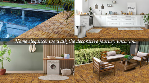AN68 poolside deck tiles withstand moisture with textured surface.