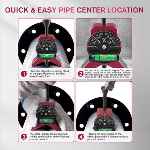 Anblak magnetic attachment keeps the tool steady during setup.