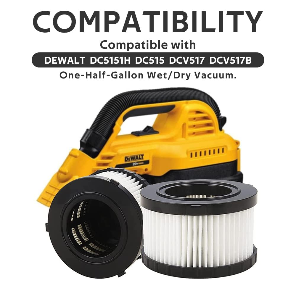 ANBOO DC5151H filter compatible with DEWALT DC5151H DC515 DCV517.