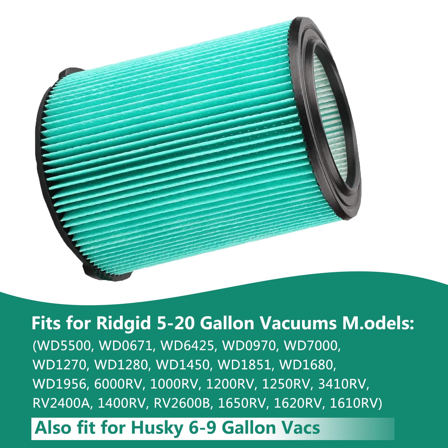 ANBOO VF6000 compatibility chart for Ridgid vacuums and similar models