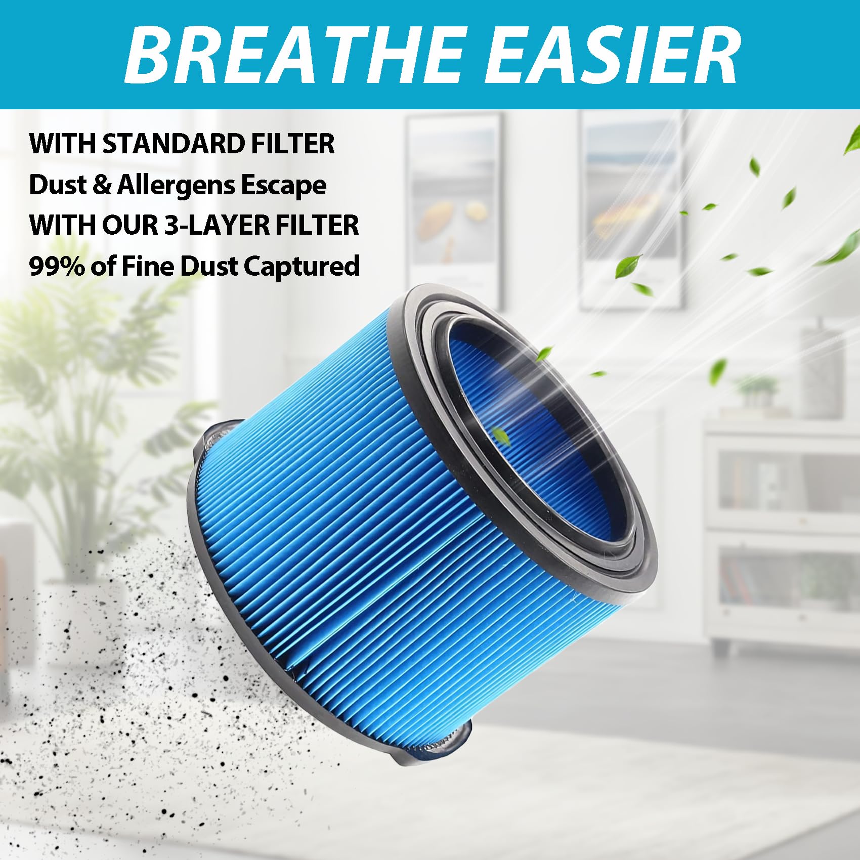 ANBOO VF3500 washable filter—reusable design reduces waste and cost