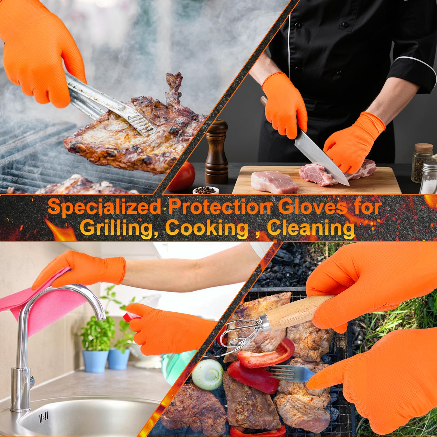 ANBOSON versatile gloves for grilling, smoking, and kitchen tasks