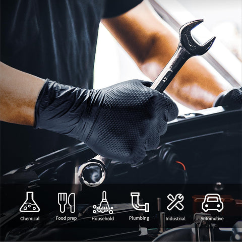 ANBOSON nitrile gloves in kitchen setting illustrating food-safe versatility