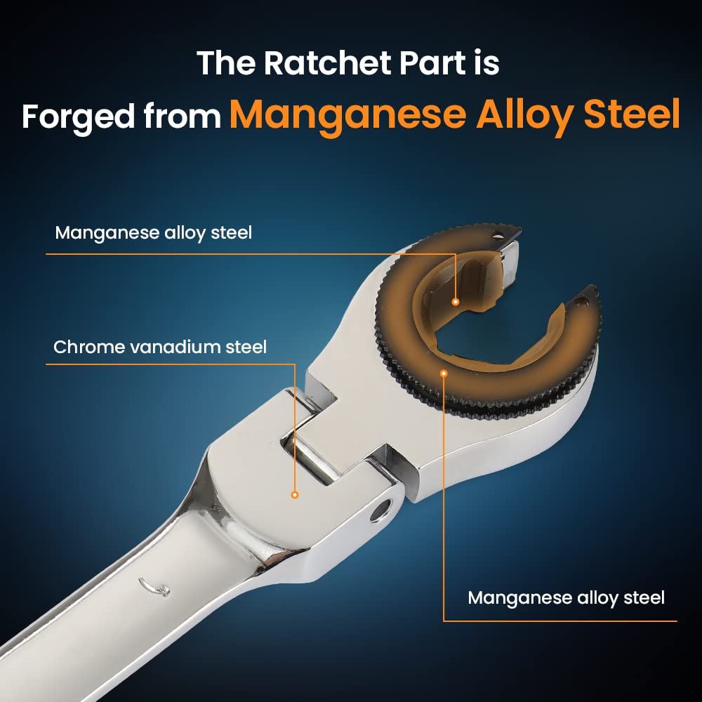 Anbull 12-piece metric spanner set covers 8–19mm