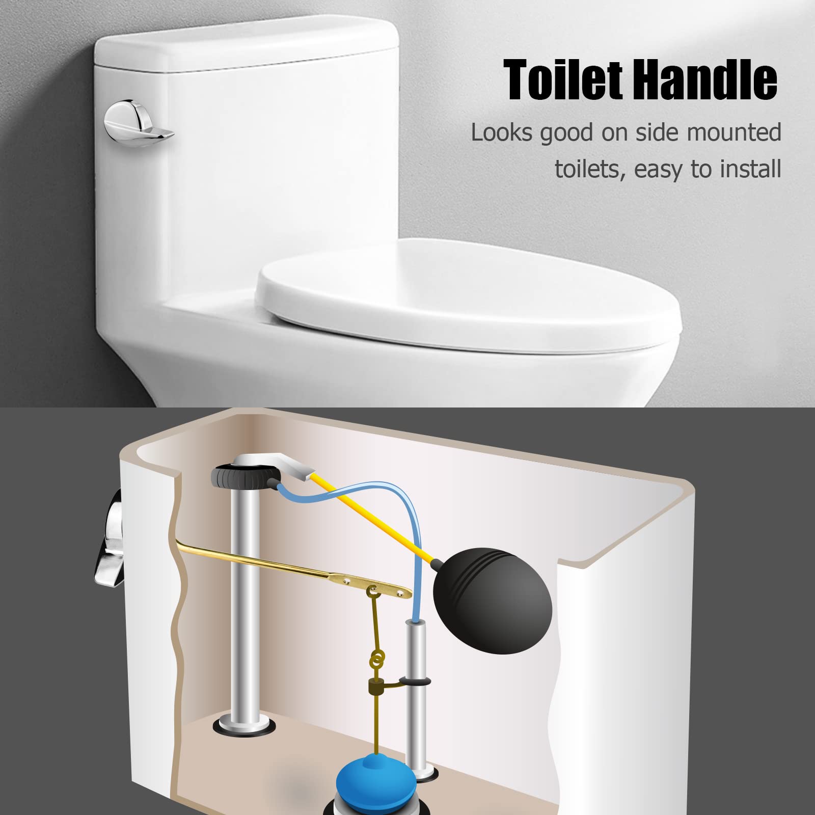Ancable locknut keeps lever secure and prevents loosening.