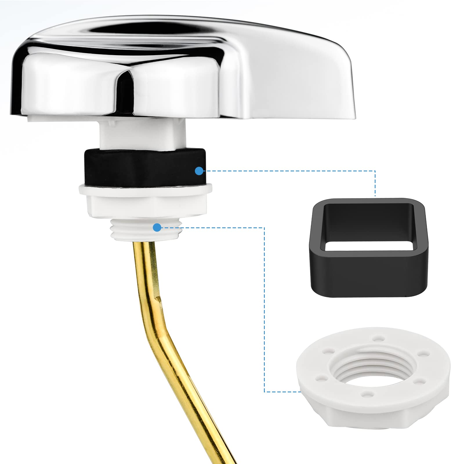 Ancable trip lever assembly for St743S demonstrates universal side-mount compatibility.