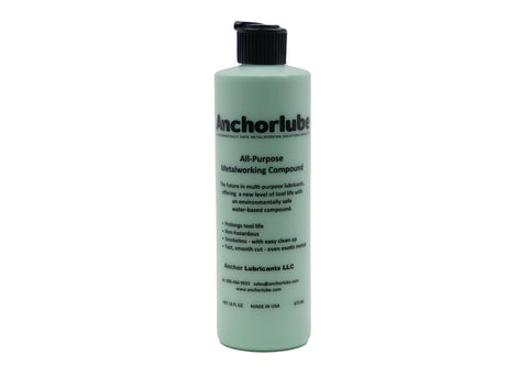 Anchorlube bottle pour shows easy application for efficient metalworking