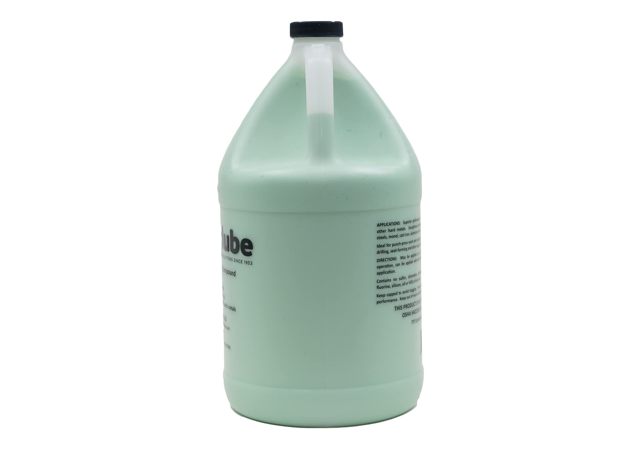 Green Anchorlube paste used in tapping for smoother threads.