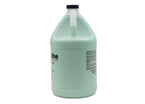 Green Anchorlube paste used in tapping for smoother threads.